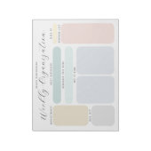 Pastel Custom Weekly te doen Organisatie Notitieblok (Linkerzijde)