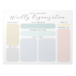 Pastel Custom Weekly te doen Organisatie Notitieblok