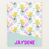 "Pastel Cute Bloemen In Vazen Planner (Voorkant)