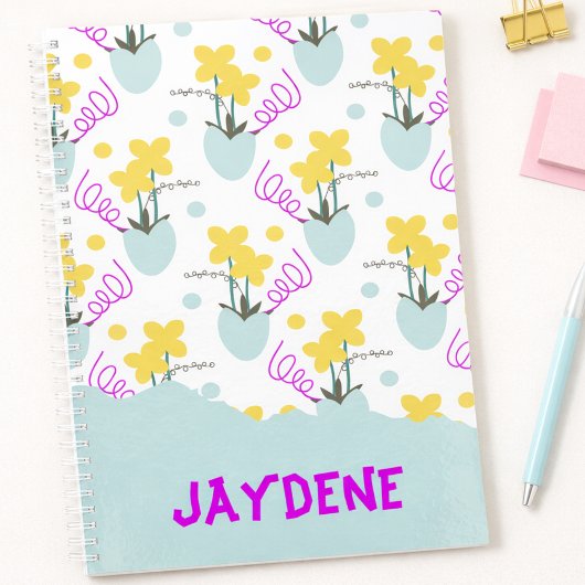 "Pastel Cute Bloemen In Vazen Planner