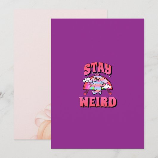 Pastel Cute Bunny Digital Art | Positive Vibes Kaart (Voorkant / Achterkant)