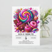 Pastel Cute Candyland Digitale Verjaardag Kaart (Staand voorkant)