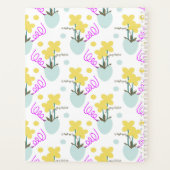 "Pastel Cute Flowers In Vases  Planner (Achterkant)