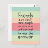 Pastel Cute Friends: zelden vriendschapsbanden Cit Briefkaart (Voorkant / Achterkant)