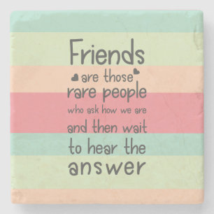 Pastel Cute Friends: zelden vriendschapsbanden Cit Stenen Onderzetter