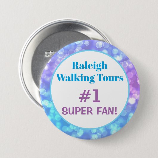 Pastel Cute Girly Super Fan Button (Voorkant /achterkant)