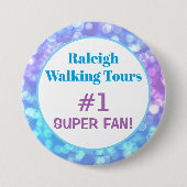 Pastel Cute Girly Super Fan Button (Voorkant)