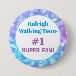Pastel Cute Girly Super Fan Button
