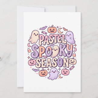 Pastel Cute Halloween Feest Kaart