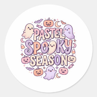 Pastel Cute Halloween Feest Ronde Sticker