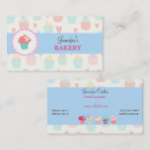 Pastel Cute Kawaii Bakery Business Visitekaartje (Voorkant / Achterkant)