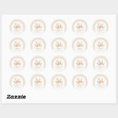 Pastel Cutie Pie Gingham Baby shower Bedankt Ronde Sticker (Vel)