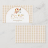 Pastel Cutie Pie Gingham Baby shower Luier Raffle Informatiekaartje (Voorkant / Achterkant)