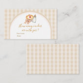 Pastel Cutie Pie Gingham Fall How Many Candies Informatiekaartje (Voorkant / Achterkant)