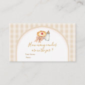 Pastel Cutie Pie Gingham Fall How Many Candies Informatiekaartje (Voorkant)