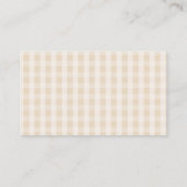 Pastel Cutie Pie Gingham Herfst Hoeveel Snoepjes Informatiekaartje (Achterkant)