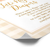 Pastel Cutie Pie Gingham Herfst Late Night Luiers Poster (Hoek)