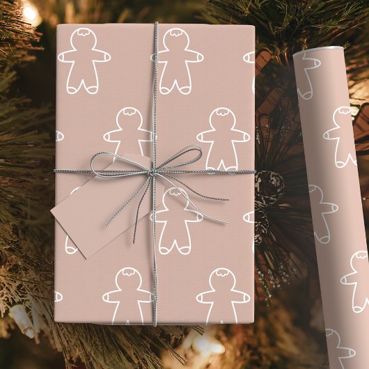 Pastel D2AFA1 Cookie Gingerbread Man Cadeaupapier
