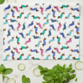 Pastel Dachshund Dish Towel Theedoek (Gevouwen)