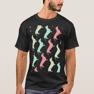 Pastel Dachshund Dog Patroon T-shirt