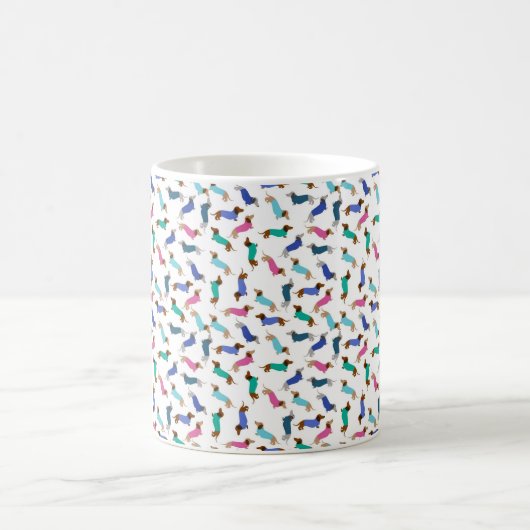 Pastel Dachshunds Coffee Mok (Center)