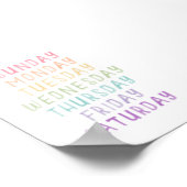 Pastel dag van de week poster (Hoek)