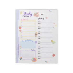 Pastel Dagelijkse Planner voor studenten Notitieblok