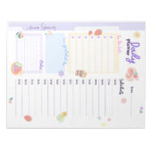 Pastel Dagelijkse Planner voor studenten Notitieblok (Voorkant)