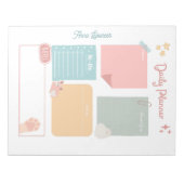 Pastel Dagelijkse Planner voor studenten Notitieblok (Voorkant)
