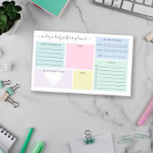 Pastel dagelijkse zelfzorg planner post-it® notes
