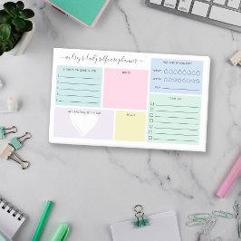 Pastel dagelijkse zelfzorg planner post-it® notes