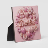 Pastel Dahlia Bloom Art with Hearts! Fotoplaat (Voorkant)