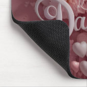 Pastel Dahlia Bloom Art with Hearts Muismat (Hoek)