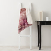 Pastel Dahlia Bloom Art with Hearts Sherpa Deken (In situ)