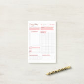 Pastel Daily Plan Post-it Nota - Plan uw Dag! Post-it® Notes (Op bureau)