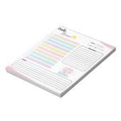 Pastel Daily Planner - To do list, reminder & note Notitieblok (Linkerzijde)