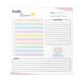Pastel Daily Planner - To do list, reminder & note Notitieblok