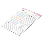 Pastel Daily Planner -To do list, reminder & notes Notitieblok (Schuin)