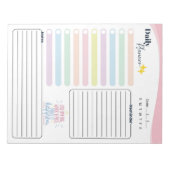 Pastel Daily Planner -To do list, reminder & notes Notitieblok (Voorkant)