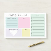 Pastel Daily SelfCare Planner Post-it Opmerkingen Post-it® Notes (Op bureau)