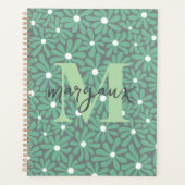 Pastel Daisies Floral Gepersonaliseerde Monogram N Planner (Voorkant)