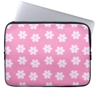 Pastel Daisies Roze Laptop Sleeve