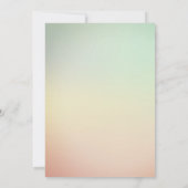 Pastel Daisy 1e Verjaardag uitnodiging (Achterkant)