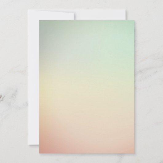 Pastel Daisy 1e Verjaardag uitnodiging (Achterkant)