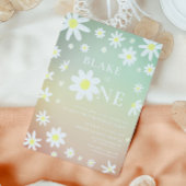 Pastel Daisy 1e Verjaardag uitnodiging