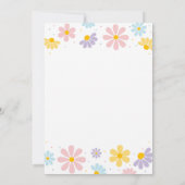 Pastel Daisy Baby in Bloom Baby shower Kaart (Achterkant)