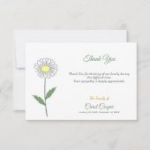 Pastel Daisy Begrafenis Dank u Opmerking Kaart (Voorkant)
