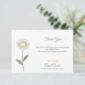 Pastel Daisy Begrafenis Dank u Opmerking Kaart (Staand voorkant)
