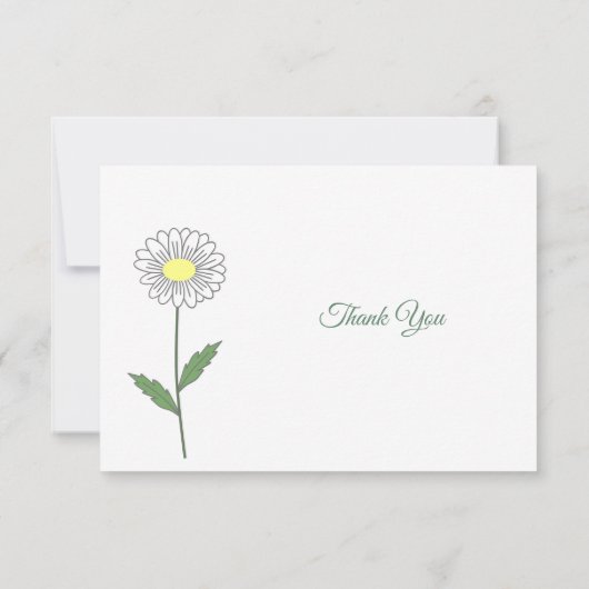 Pastel Daisy Begrafenis Dank u Opmerking Kaart (Achterkant)