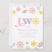 Pastel Daisy Boho tweede verjaardag Kaart (Voorkant)